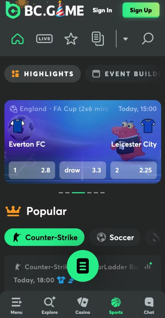 BC.Game betting app for Kenyan users