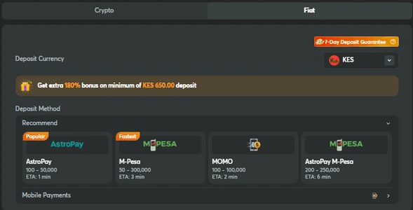Crypto & M-Pesa Payments